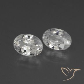 Pedras preciosas de Zircão Branco natural de 2.56 ct, oval, VVS