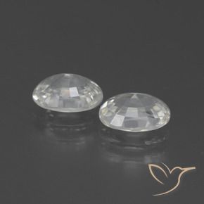 Pedras preciosas de Zircão Branco natural de 2.56 ct, oval, VVS