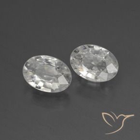 Pedras preciosas de Zircão Branco natural de 2.29 ct, oval, VS