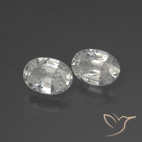 Pedras preciosas de Zircão Branco natural de 2.30 ct, oval, VS