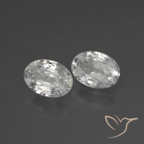 Pedras preciosas de Zircão Branco natural de 2.16 ct, oval, VS