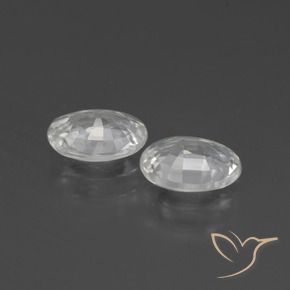 Pedras preciosas de Zircão Branco natural de 2.16 ct, oval, VS