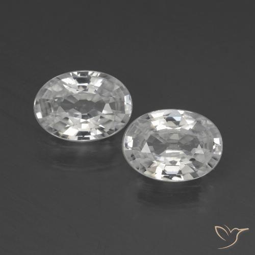 2.27ctw Natural branco quente Zircão, oval, VVS