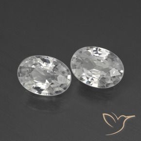 Pedras preciosas de Zircão branco quente natural de 2.27 ct, oval, VVS