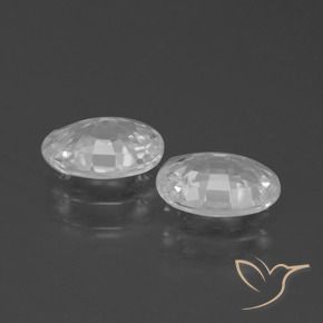 Pedras preciosas de Zircão branco quente natural de 2.27 ct, oval, VVS