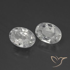 Pedras preciosas de Zircão Branco natural de 2.56 ct, oval, VVS