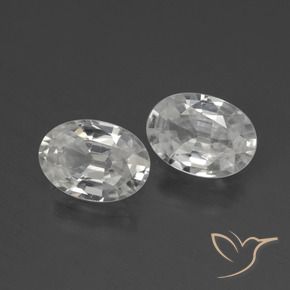 Pedras preciosas de Zircão Branco natural de 2.29 ct, oval, VVS