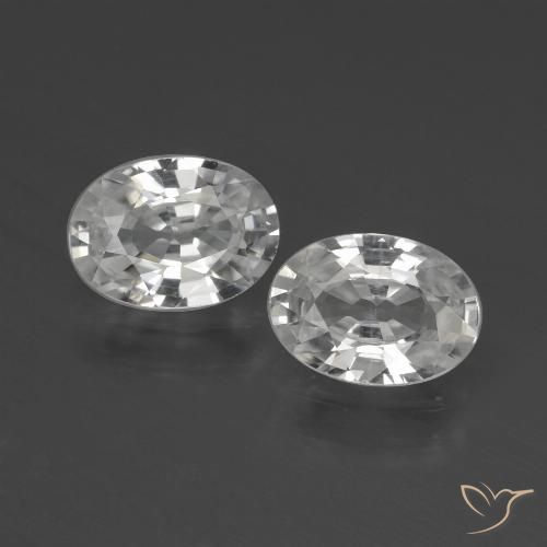 2.19ctw Natural branco quente Zircão, oval, VVS-VS