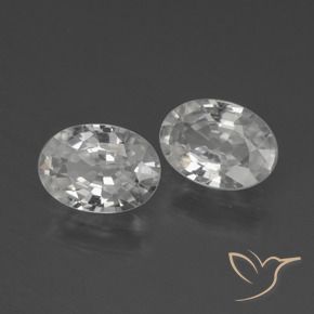 Pedras preciosas de Zircão branco quente natural de 2.19 ct, oval, VVS-VS
