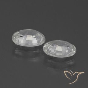 Pedras preciosas de Zircão branco quente natural de 2.19 ct, oval, VVS-VS