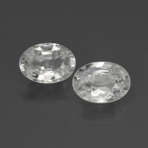 Pedras preciosas de zircão branco natural de 2,21 ct, corte oval, VVS