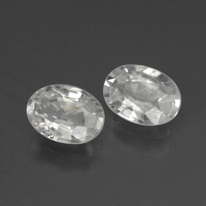 Pedras preciosas de zircão branco natural de 2,21 ct, corte oval, VVS