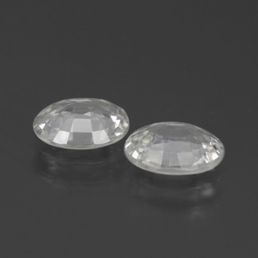 Pedras preciosas de zircão branco natural de 2,21 ct, corte oval, VVS