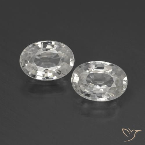 2.31ctw Natural branco quente Zircão, oval, VVS-VS