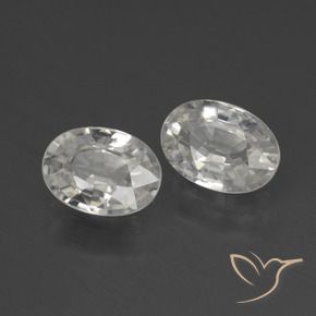Pedras preciosas de Zircão branco quente natural de 2.31 ct, oval, VVS-VS