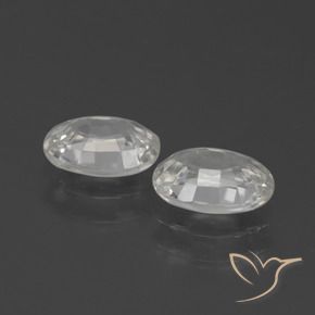 Pedras preciosas de Zircão branco quente natural de 2.31 ct, oval, VVS-VS