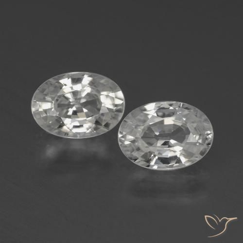 2.44ctw Natural branco quente Zircão, oval, VVS
