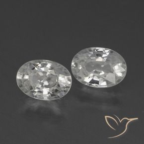 Pedras preciosas de Zircão branco quente natural de 2.44 ct, oval, VVS
