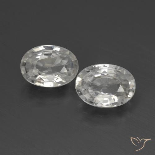 2.11ctw Natural branco quente Zircão, oval, VVS-VS