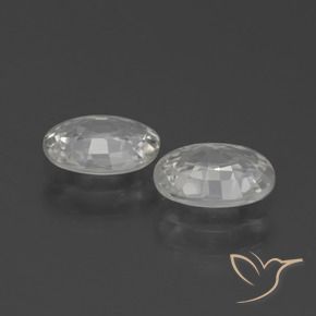 Pedras preciosas de Zircão branco quente natural de 2.11 ct, oval, VVS-VS