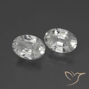 Pedras preciosas de Zircão branco quente natural de 2.04 ct, oval, VVS