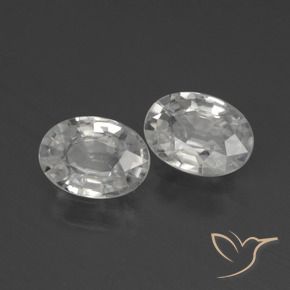 Pedras preciosas de Zircão Branco natural de 2.39 ct, oval, VS
