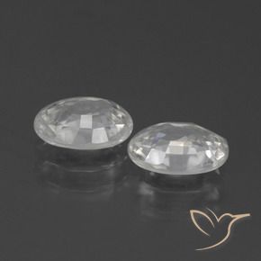 Pedras preciosas de Zircão Branco natural de 2.39 ct, oval, VS