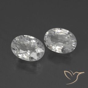 Pedras preciosas de Zircão Branco natural de 2.35 ct, oval, VVS-VS