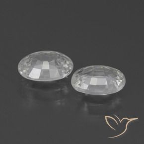 Pedras preciosas de Zircão Branco natural de 2.35 ct, oval, VVS-VS