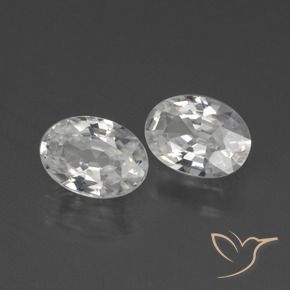 Pedras preciosas de Zircão Branco natural de 2.24 ct, oval, VS