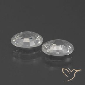 Pedras preciosas de Zircão Branco natural de 2.24 ct, oval, VS