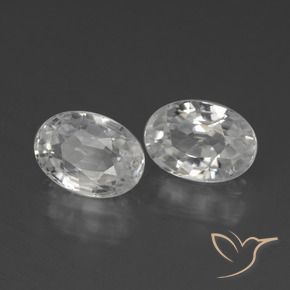 Pedras preciosas de Zircão Branco natural de 2.86 ct, oval, VVS