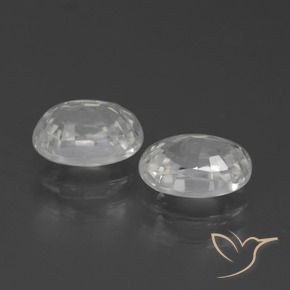 Pedras preciosas de Zircão Branco natural de 2.86 ct, oval, VVS