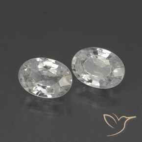 Pedras preciosas de Zircão Branco natural de 2.38 ct, oval, VS