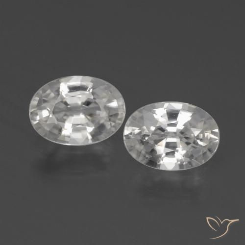 2.32ctw Natural Branco Zircão, oval, VVS-VS