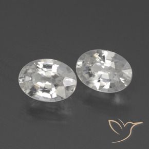 Pedras preciosas de Zircão Branco natural de 2.32 ct, oval, VVS-VS