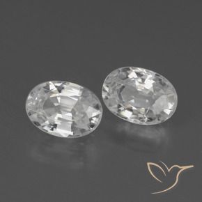 Pedras preciosas de Zircão Branco natural de 2.48 ct, oval, VVS