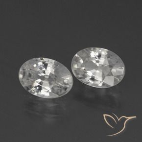 Pedras preciosas de Zircão Branco natural de 2.36 ct, oval, VVS