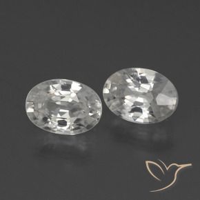 Pedras preciosas de Zircão Branco natural de 2.27 ct, oval, VVS-VS