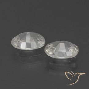 Pedras preciosas de Zircão Branco natural de 2.27 ct, oval, VVS-VS