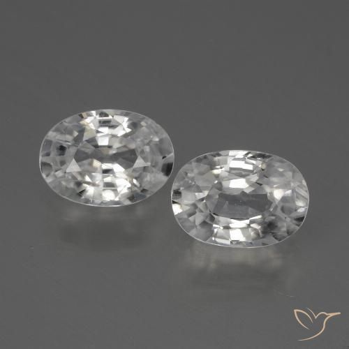 2.33ctw Natural Branco Zircão, oval, VS