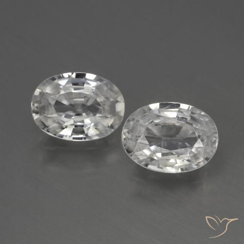 2.28ctw Natural Branco Zircão, oval, VS