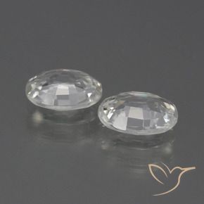 Pedras preciosas de Zircão Branco natural de 2.28 ct, oval, VS