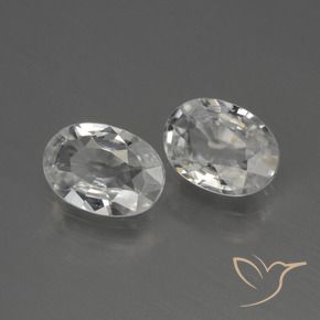 Pedras preciosas de Zircão Branco natural de 2.13 ct, oval, VVS