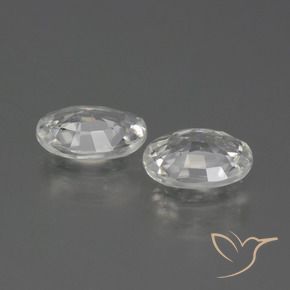 Pedras preciosas de Zircão Branco natural de 2.13 ct, oval, VVS