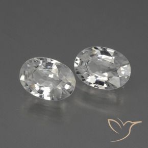 Pedras preciosas de Zircão Branco natural de 2.37 ct, oval, VVS-VS