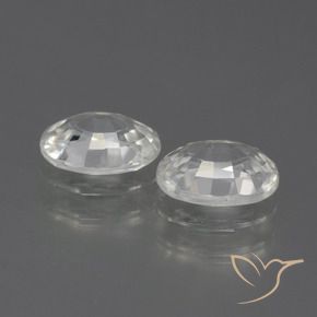 Pedras preciosas de Zircão Branco natural de 2.37 ct, oval, VVS-VS