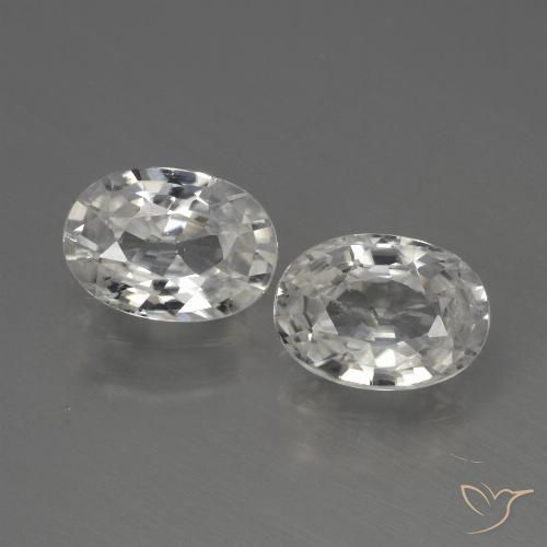 2.43ctw Natural branco quente Zircão, oval, VS