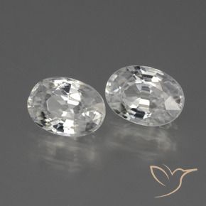 Pedras preciosas de Zircão Branco natural de 2.63 ct, oval, VVS-VS