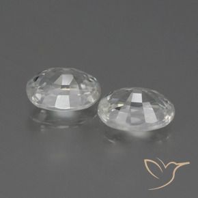Pedras preciosas de Zircão Branco natural de 2.63 ct, oval, VVS-VS